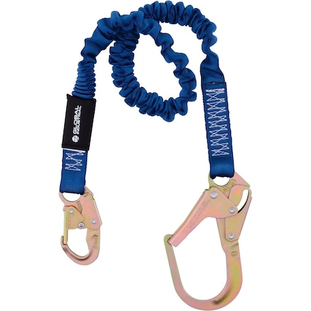 Global Industrial 4-1/2in, 6ftL Energy Absorbing Lanyard, Rebar Hook 761318